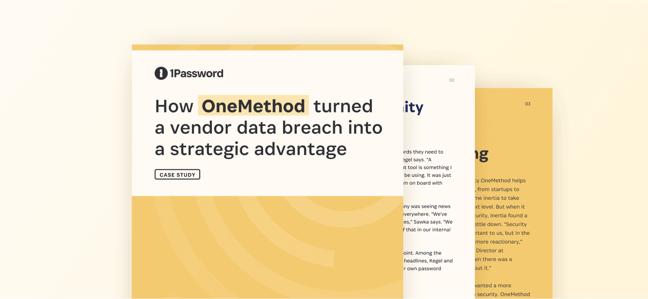 How OneMethod turned a vendor data breach into a strategic advantage